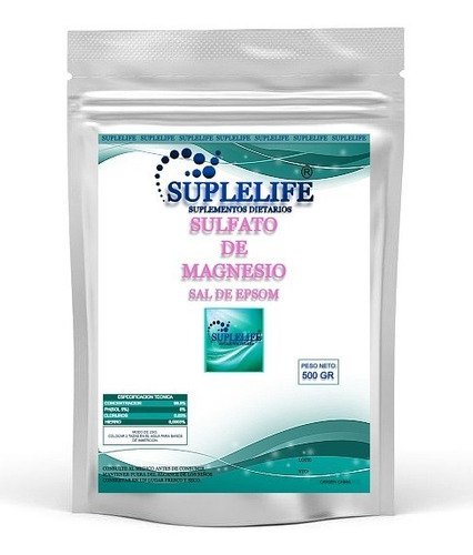 Sulfato De Magnesio ( Sal De Epsom ) Puro X 500 Gr