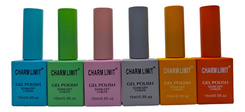 Kit Semipermanentes Charm Limit 15ml Cabina Esmaltes Uñas X6