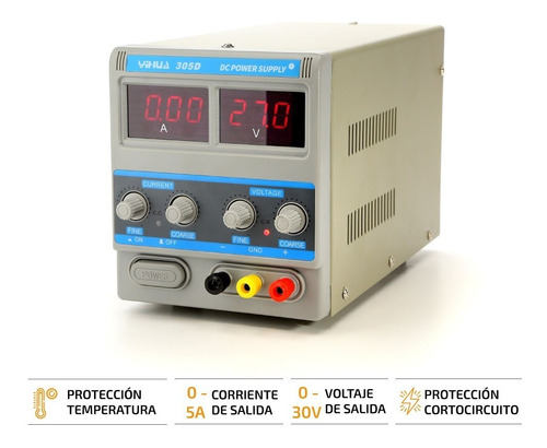 Imagen 2 de 7 de Fuente De Laboratorio Regulable Yihua 30v 5a Lcd Digital