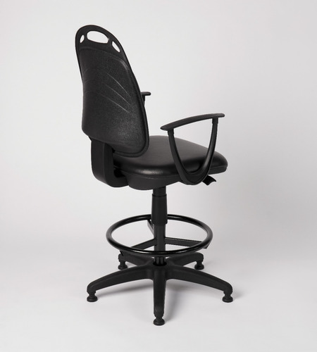 Silla Alta Diva Cajera Con Apoyabrazos Y Patines Fijos