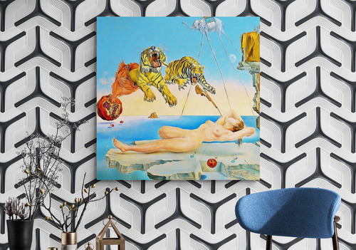 Cartel Papel Mate Sueño Causado Despertar Dalí 90x90