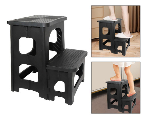 Taburete De 2 Escalones Taburete Plegable Multiusos Ligero