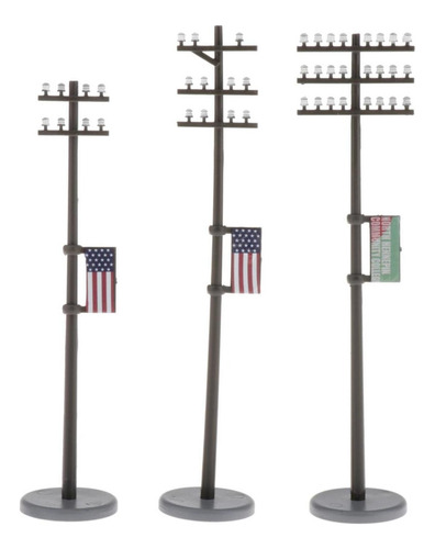 Escala O 1/42 Miniatura De Postes De Telefone Modelo De Trem