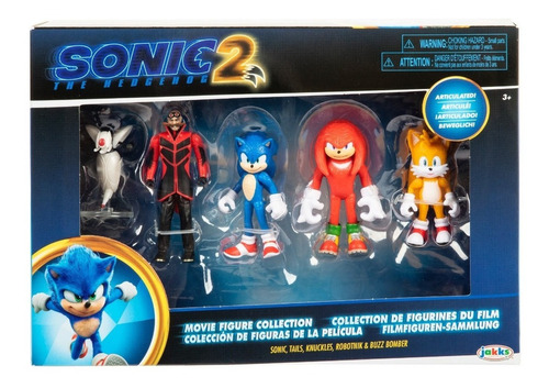 Set De 4 Figuras 2.5  Sonic The Hedgehog 2 La Pelicula 2022