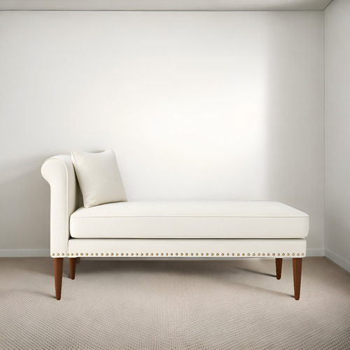 Sillón Divan Tipo Chaise Longue Moderno Blanco