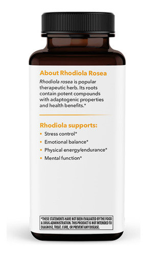 Lifeseasons Raíz De Rodiola 600 Mg, 60 Cápsulas Sabor Sin Sabor