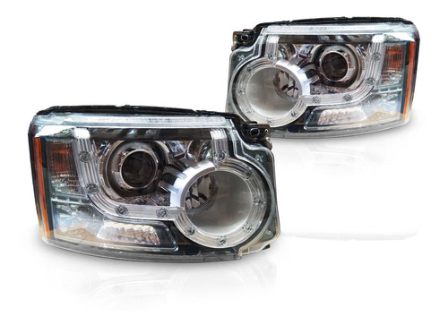 Farol Dianteiro Discovery 4 2009 À 2013 D3s Com Led 16 Pinos