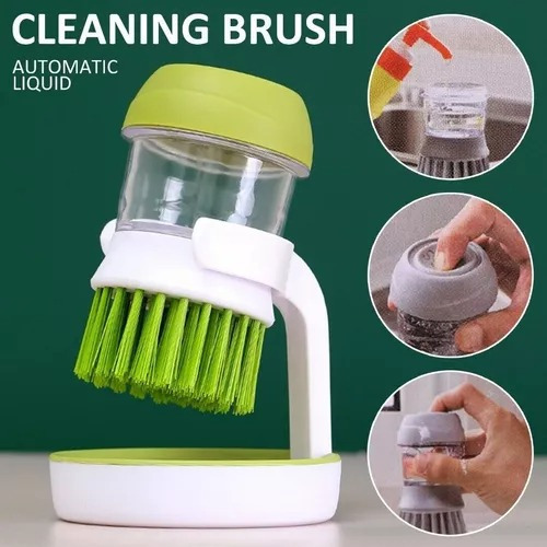 A 1pz Cepillo Con Dispensador Para Lava Trastes De Cocina-b