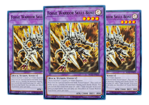 Yugi-oh! Fossil Warrior Skull Bone Blc1-en131 Comun