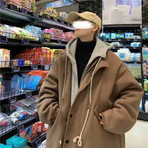 Chaqueta Casual De Moda De Invierno Con Capucha De Lana Para