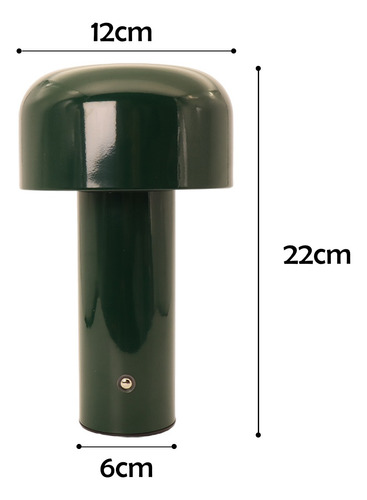 Lampara De Mesa Táctil Tipo Hongo Inalambrica Recargable