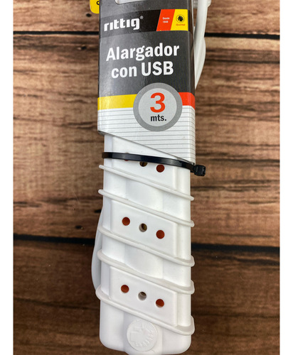 Alargador Rittig 5 Posic. + 2 Usb C/ Protección 3mts