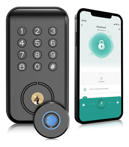 Cerradura De Puerta Con Huella Dactilar Y Control De App
