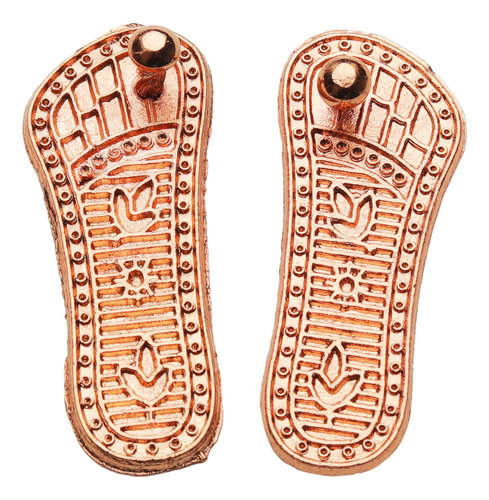 Paduka Charan Maa Cobre Laxmi Ji Placa Prosperidad Puja