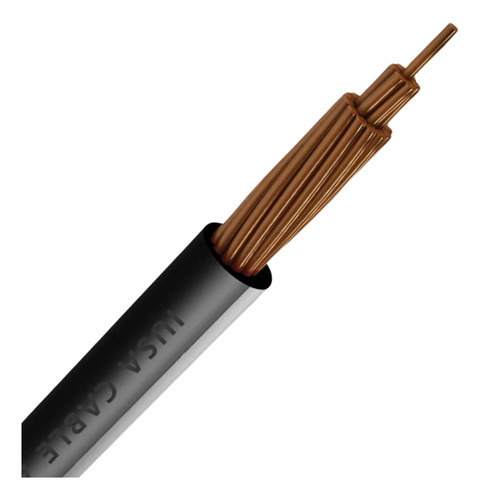 Cable De Cobre Calibre 14 Negro Thhw-ls 399318 Iusa 100 Mts