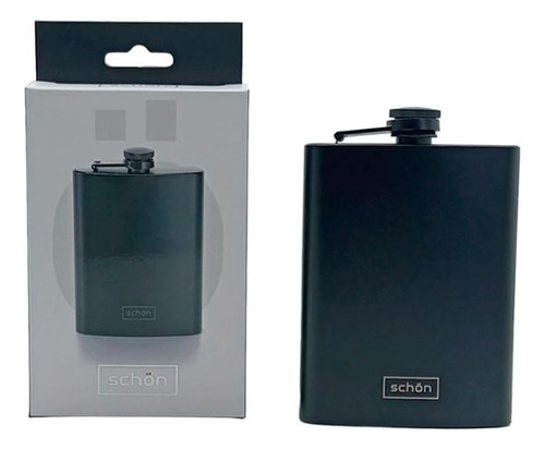 Schon Petaca Negro Mate 8 Oz (237cc) - Liso