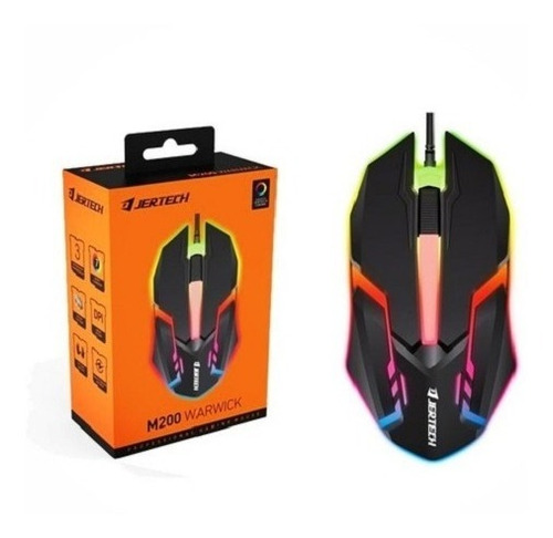 Mouse Gamer M200 Warwick 4800 Dpi Usb Led 3 Botones Gaming