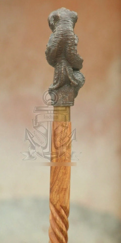 Bastón Náutico, Cabeza De Pulpo De Latón Y Vara De Diseñador
