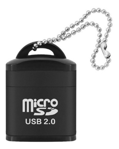 Mini Adaptador Lector De Tarjetass Micro Sd Negro