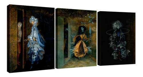 Set 3 Cuadros Canvas 60x45cm Remedios Varo 