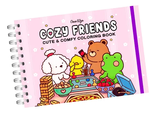 Cozy Friends Impreso, Tapa Dura Con 42 Laminas + Acetato