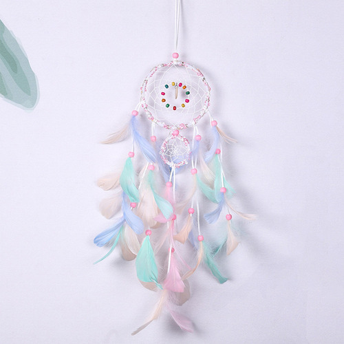 Para Colgante En Forma De Atrapasueños Con Plumas Falsas