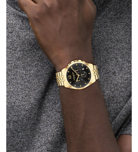 Reloj De Pulsera Hombre Coach 3 Esferas Negro Y Dorado