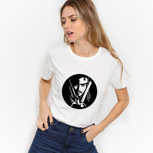 Imagen 3 de 6 de Remera Jack Sparrow Johnny Depp Cine Hombre Mujer Niños