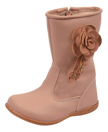 Imagem 4 de 5 de Bota Montaria Flat Infantil Menina Grugui Casual Zíper