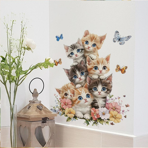 Pegatinas De Pared De Gatito Calcomanías De Pared De Gato
