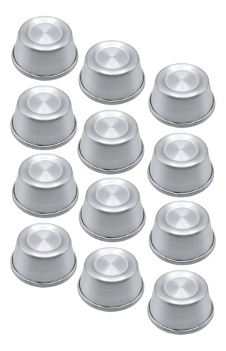 12 De Moldes Para Mini Flan Marina Extra 9x6.5x4.3cm Color Gris
