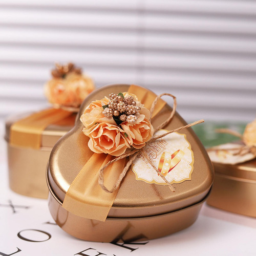 2 Cajas De Dulces En Forma De Corazón 7 Cm X 7 Cm X 3,6 Cm