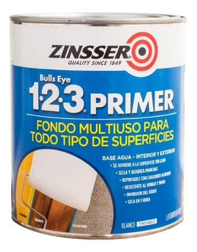 Fondo 123 Primer Zinsser | Fondo Multiuso | 3,785l