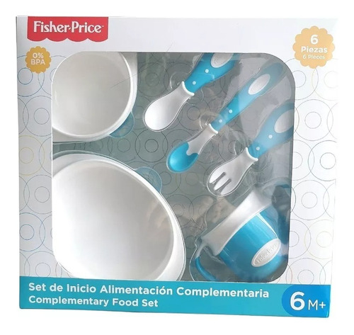 Set Alimentación Para Bebe Vaso Plato Etc Fisher Price 6pz