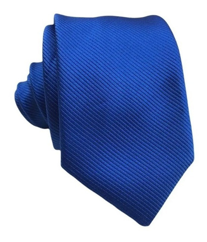 Imagem 1 de 1 de Gravata Azul Royal Listrada Semi Slim 10un