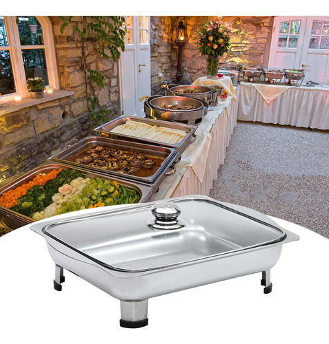 Bandeja De Bufê Chafing Prato De Comida Aquecedor De Arco