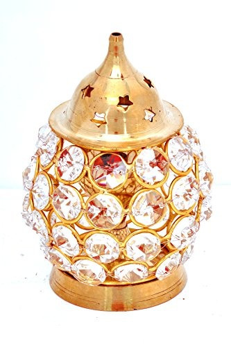Haschart Akhand Diya Lámpara De Aceite De Cristal Decorativa