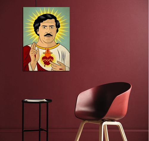 Vinilo Decorativo 20x30cm Saint Pablo Escobar Capo