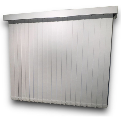Persiana Vertical Arte Bella - Tecido Premium - 180x160 Cm Cor Branco - Modelo B