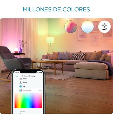 Imagen 4 de 10 de Foco Inteligente Led Wifi Wiz Color 4.9w Gu10 X4 Unidades