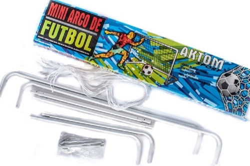 Imagen 2 de 3 de Mini Arco De Fútbol Acero Pintado + Red Reforzada