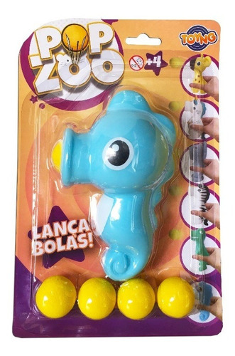 Brinquedo Pop Zoo Lança Bolas Animal Sortido Toyng 46694