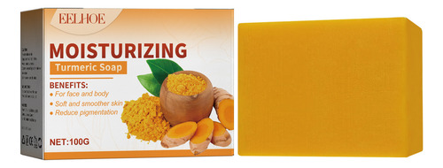 Barra De Jabón De Cúrcuma Para Rostro Y Cuerpo, Barra De Pie
