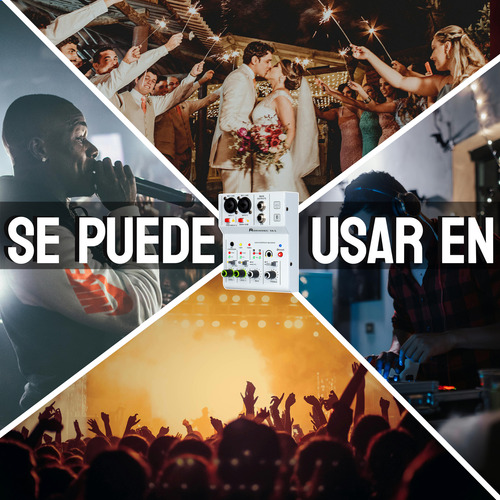 Mezclador Audio Rs Xa2 Audio 2 Canales Mixer Usb Bluetooth