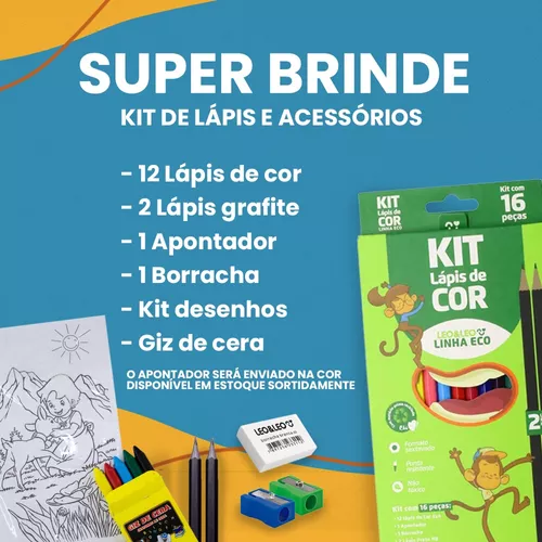 Kit Mochila Rodinha + Lancheira + Estojo Gato Galáctico