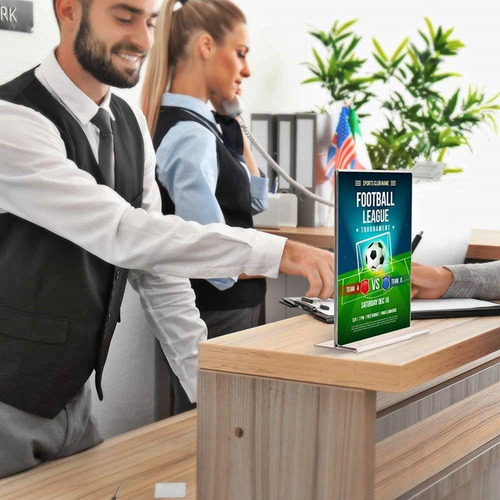 Display Acrilico T Papel Folha A7 8x11cm - Kit Com 10 Peças