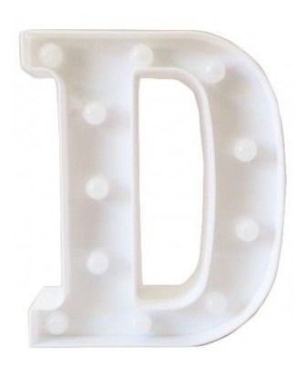 Luminaria Decorativa Letra Luminosa Led 3d  D