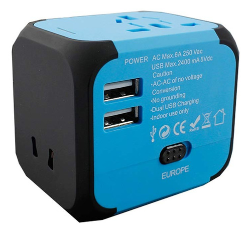 Stor Adaptador Viaje Universal Para Todo Mundo Corriente Usb