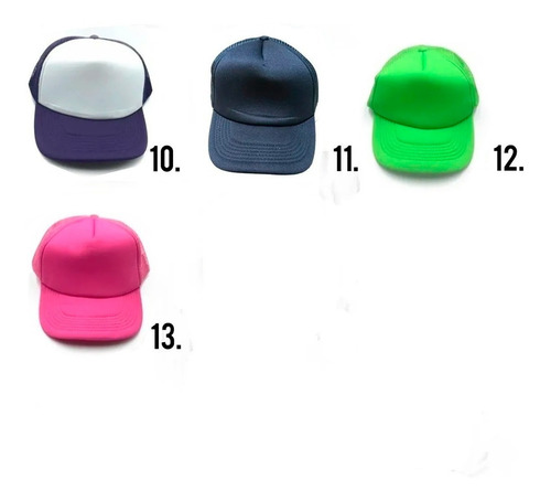 Imagen 3 de 7 de Gorras Trucker X 15 Básicas Lisa Sublimar Bordar Mayor Fight