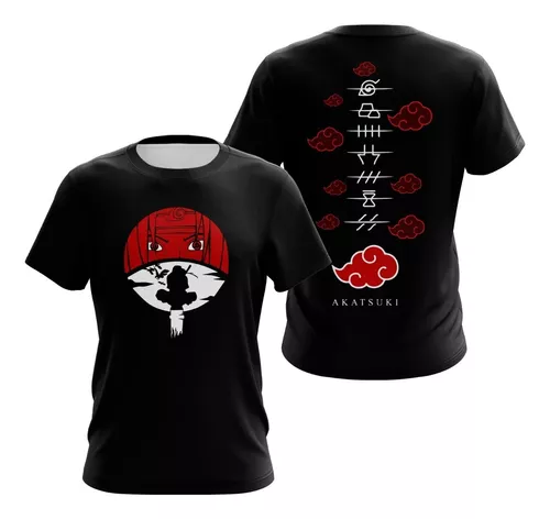 Camisa Exclusiva Uniforme Akatsuki Símbolos